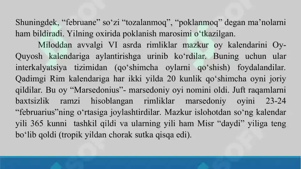Rim kalendari. Taqdimot 21 sahifa. 5