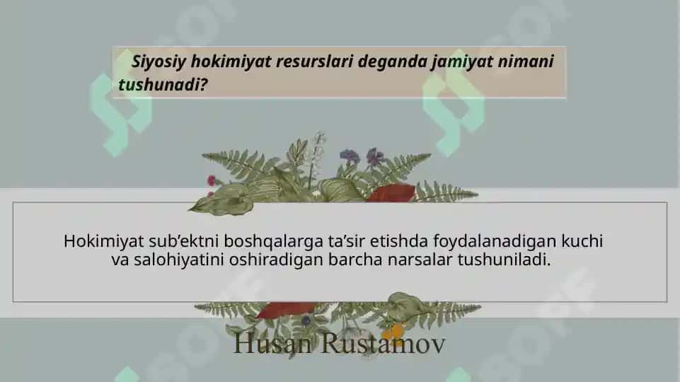 Siyosiy Hokimiyat 4