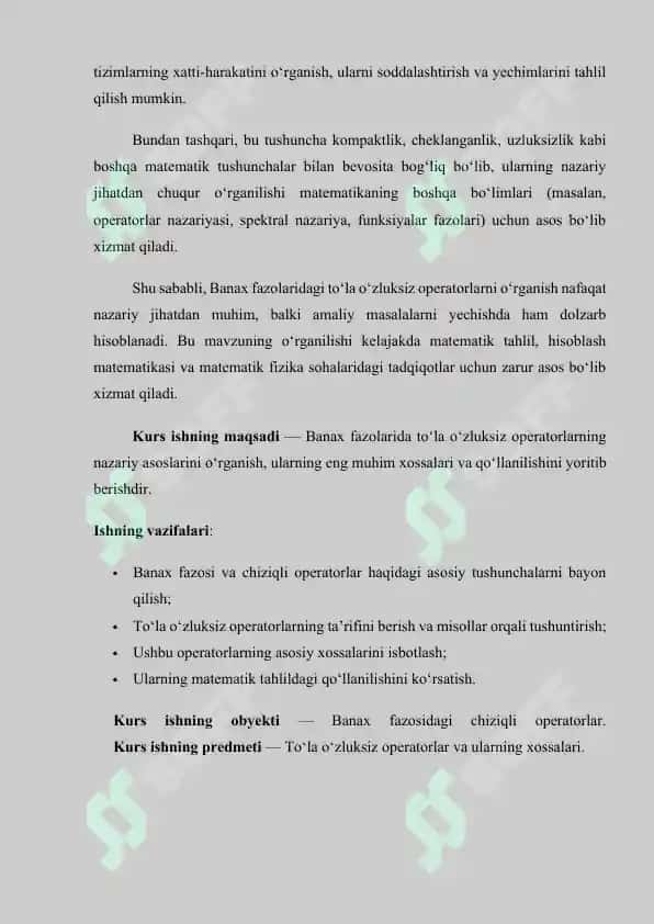 Banax fazolarida to’la o’zluksiz operatorlar va ularning xossalari 4