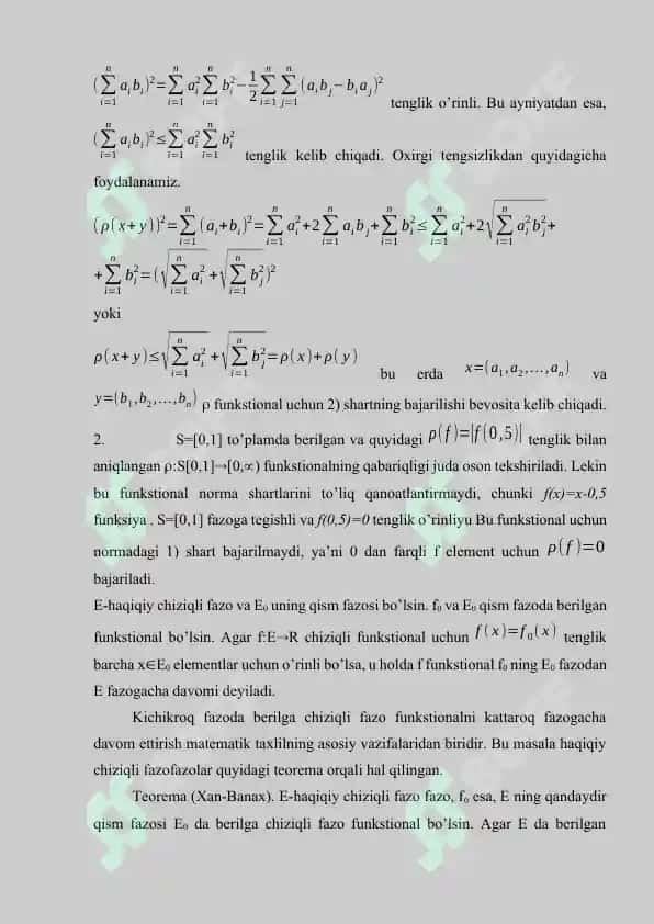 Banax fazolarida to’la o’zluksiz operatorlar va ularning xossalari 6