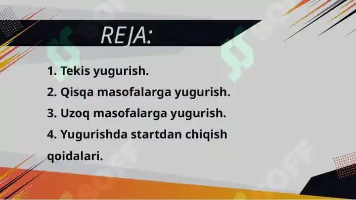 Yugurish va yugurish mashqlarini turlari 2
