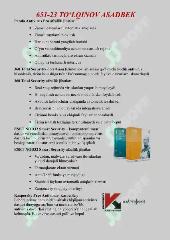 Kiberxavfsizlik (amaliy) 5