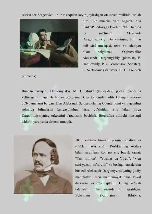 Aleksandr Sergeyevich Dargomyjskiy 3