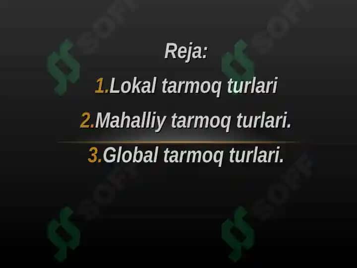 Tarmoq turlari 2