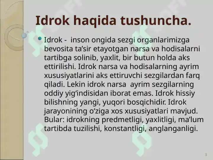 Idrok ILLYUZIYALARI 3