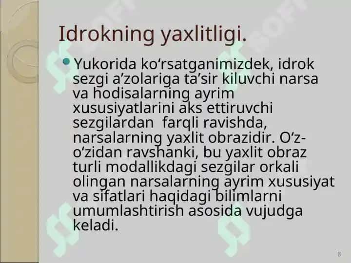 Idrok ILLYUZIYALARI 8