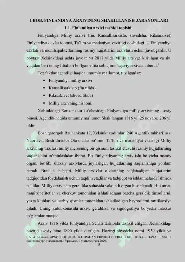 FINLANDIYADA ARXIV ISHI TARIXI 5