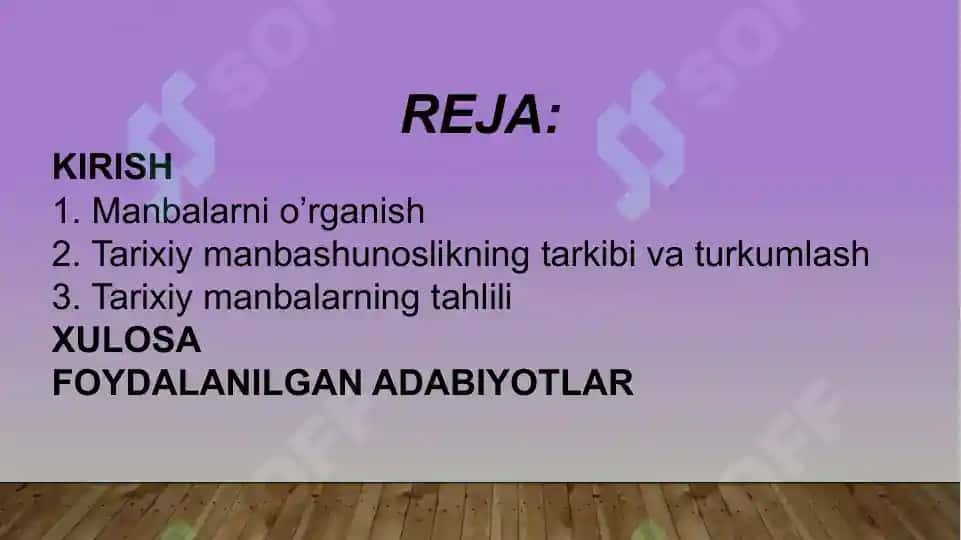 Manbalarni o’rganish aniqlash, tiklash, tahlil qilish 2