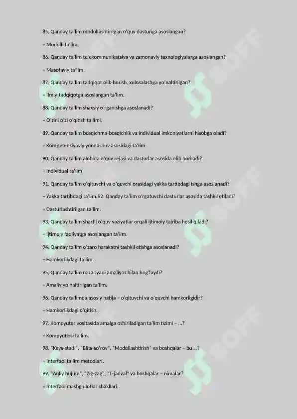 umumiy pedagogika javoblar 7