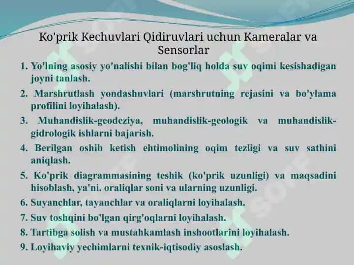Ko'prik Kechuvlarini Tahlil Qilish 6