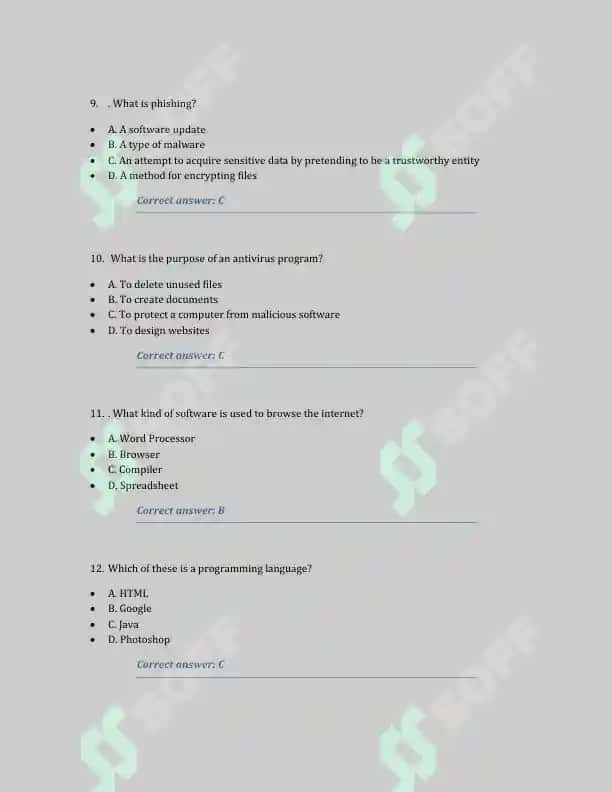 Information Technology (IT) - Multiple Choice Questions (Full Set) 3