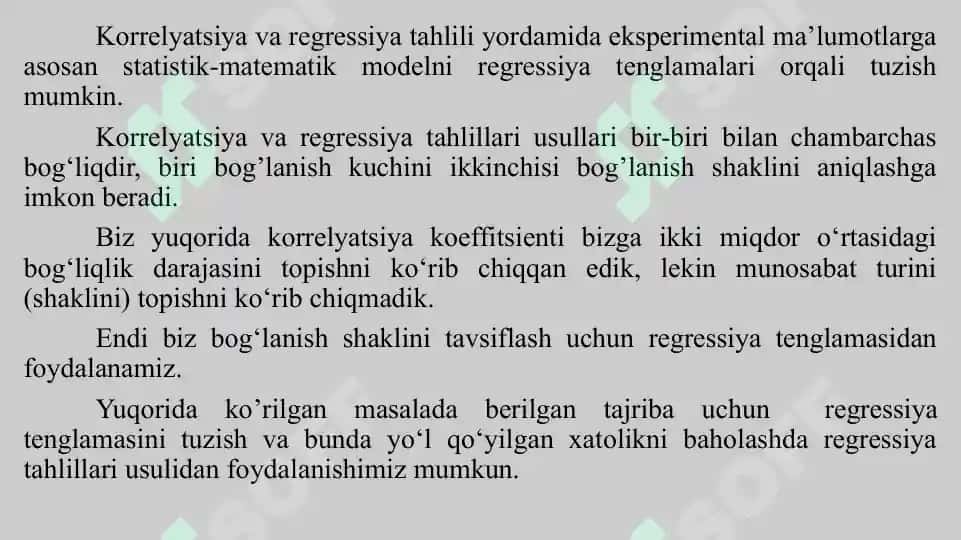 Regression tahlil usullari 3
