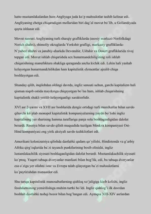 XVII asrda Angliyada burjua inqilobi 2