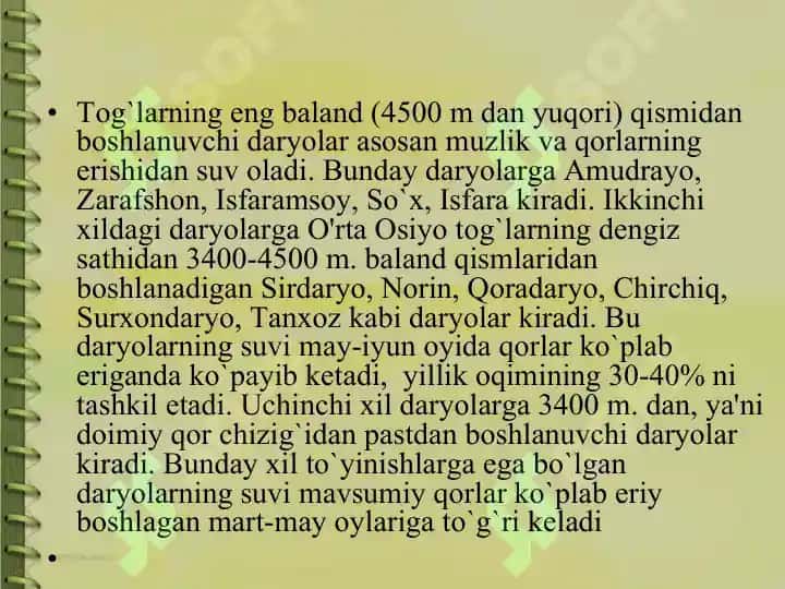 O`rta Osiyoning ichki suvlari 8