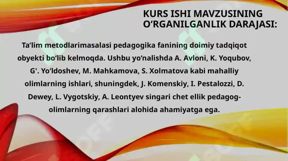 Ta'lim metodlarini tanlash mezonlari 5