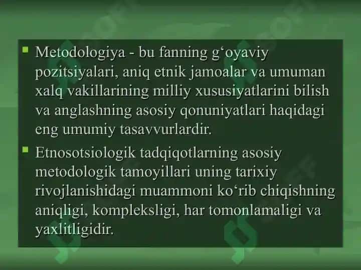 Etnosotsiologiyaning metodologiyasi. Etnosotsiologik tadqiqot o’tkazish 3