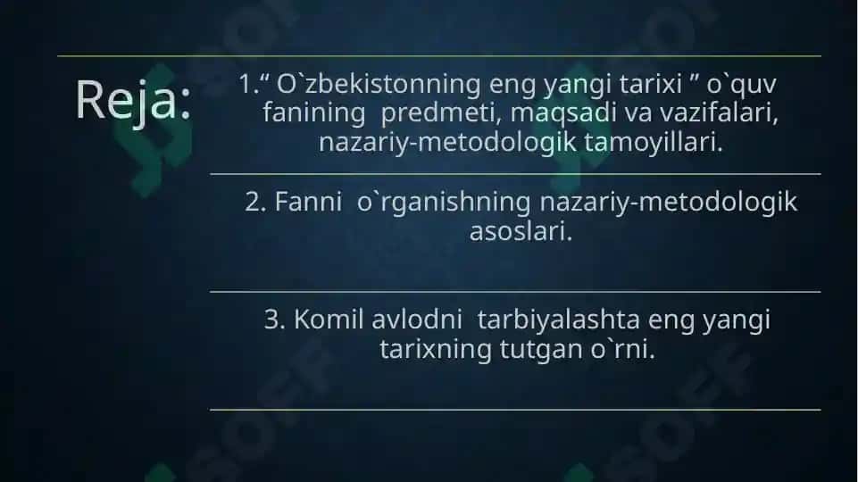 O`zbekistonning eng yangi tarixi darsi 2