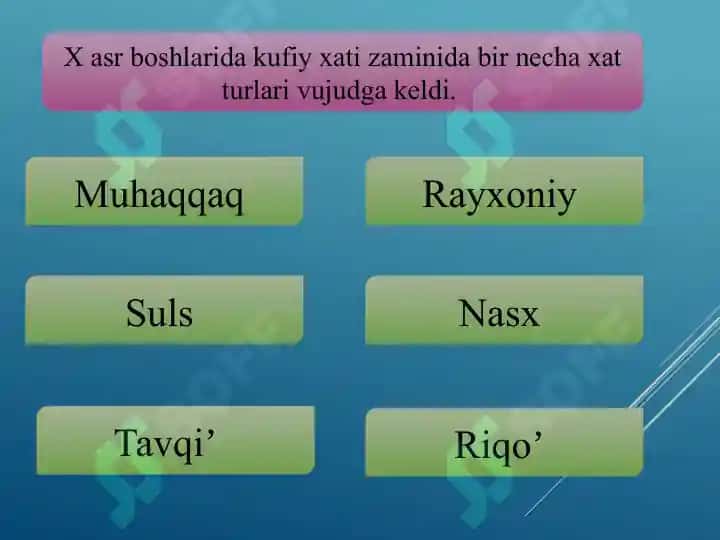 O‘RTA OSIYONING IX – XII ASRLAR TARIXIGA OID YOZMA MANBALAR 5