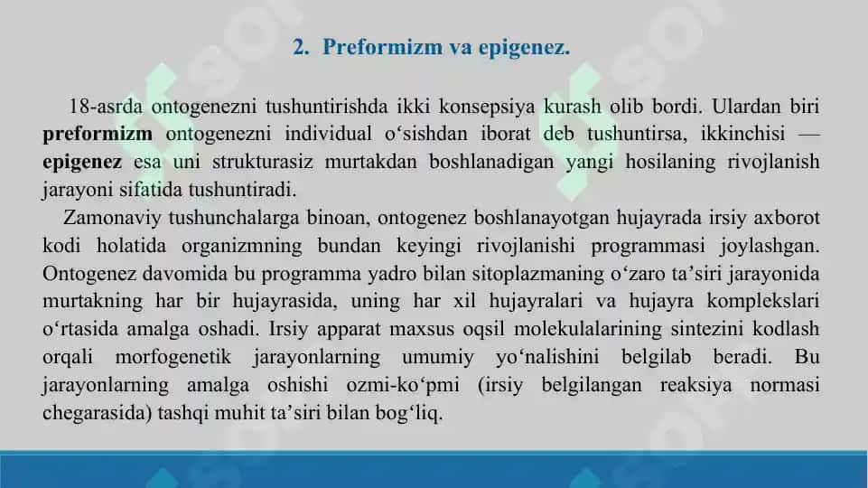 Ontogenez. Taqdimot 12 sahifa. 4