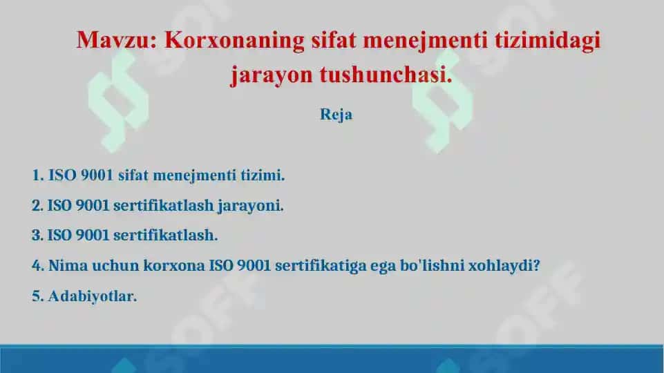 Korxonaning sifat menejmenti tizimida jarayon tushunchasi. Taqdimot 14 bet 2