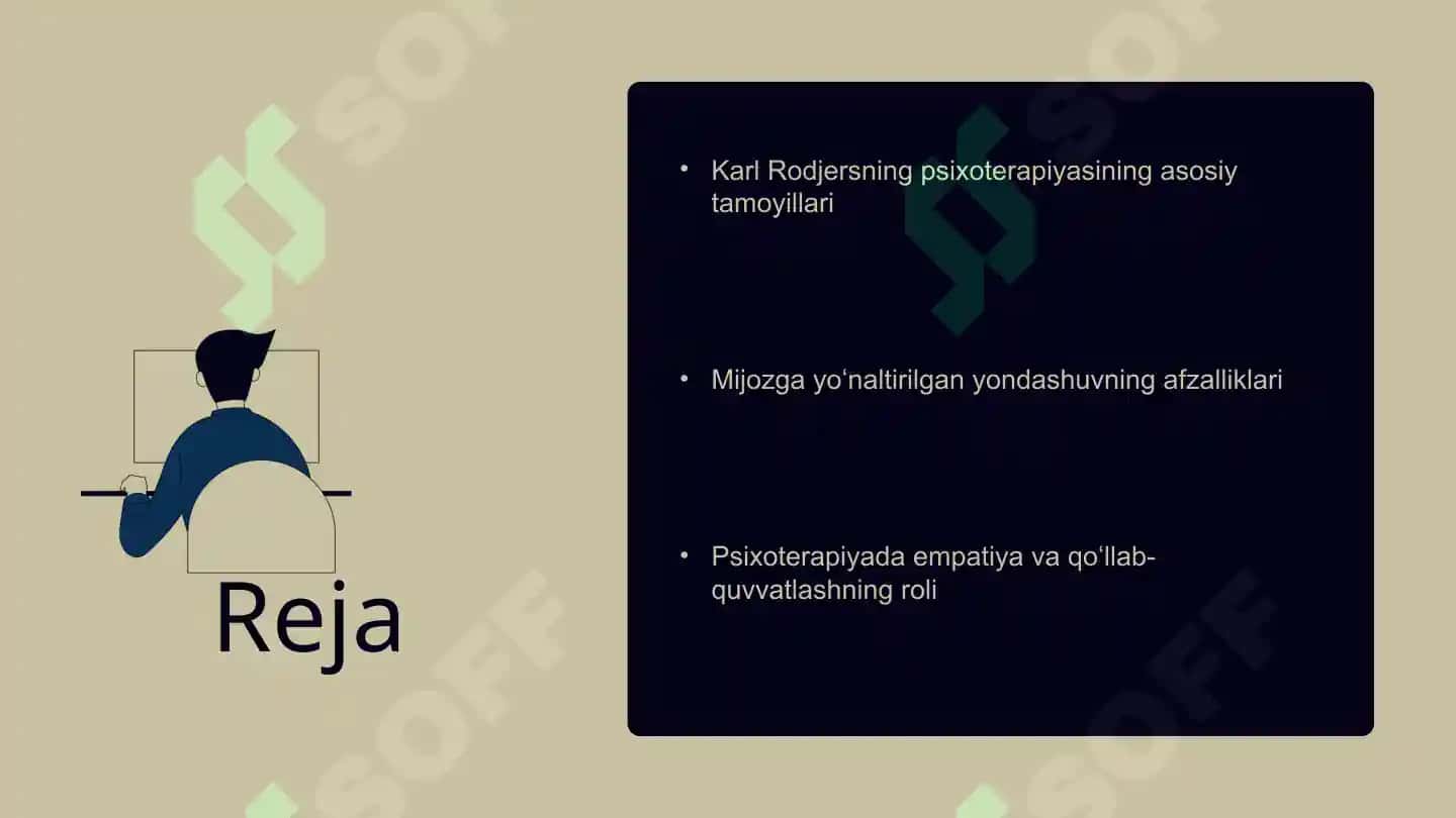 Klientga yoʻnaltirilgan psixoterapiya (Karl Rodjers maktabi) 2