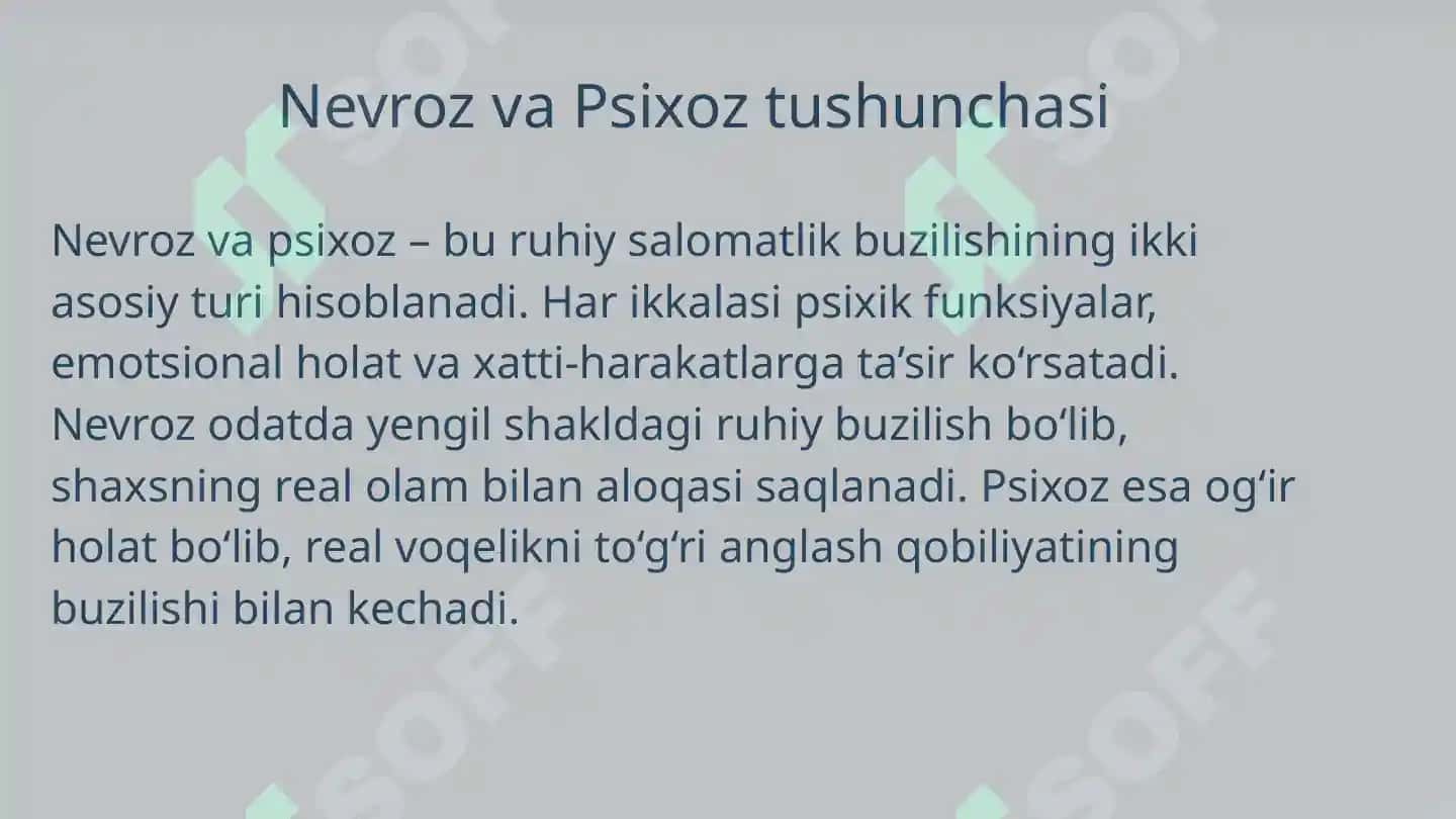 Nevroz va Psixoz 3