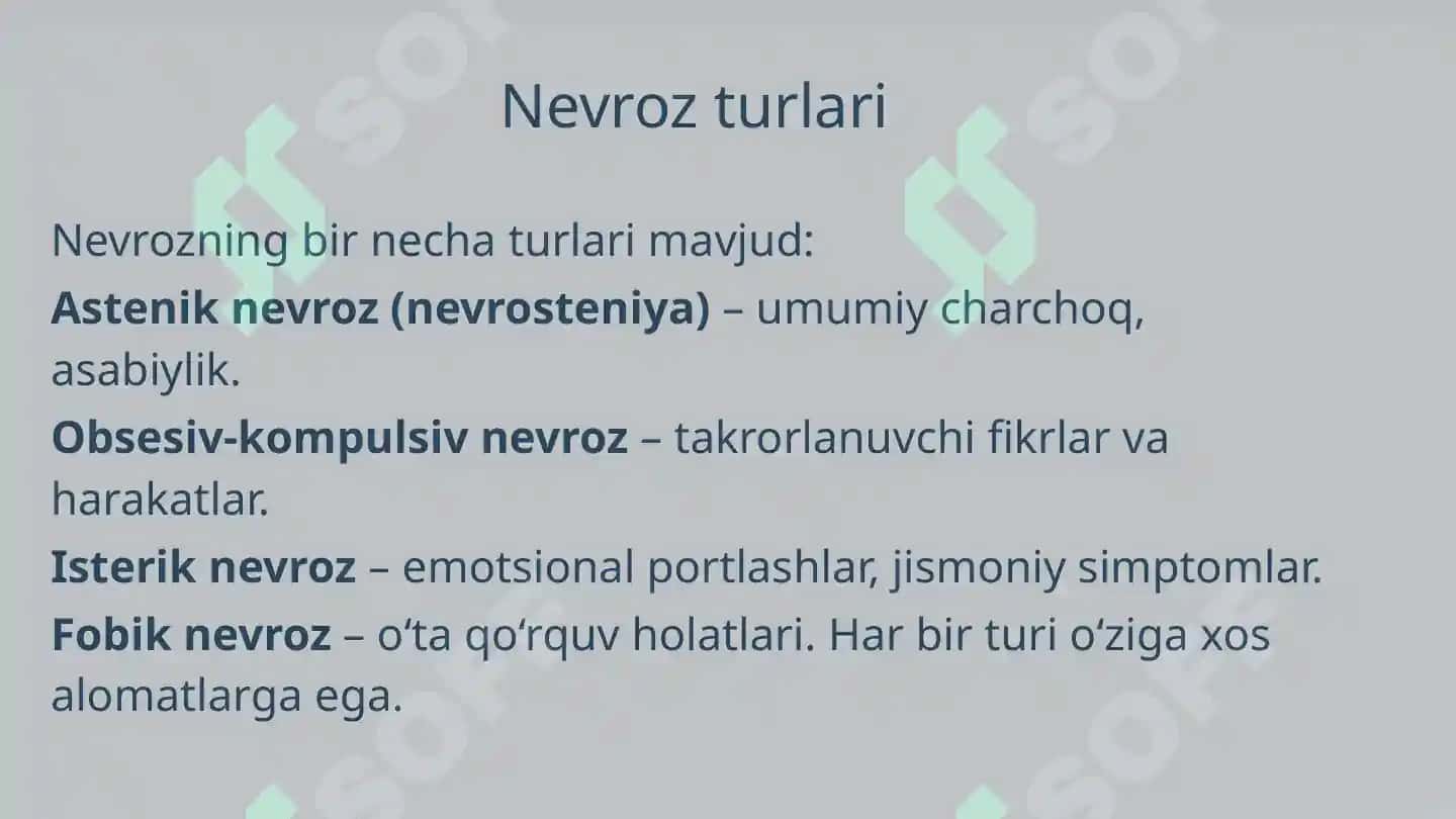 Nevroz va Psixoz 8