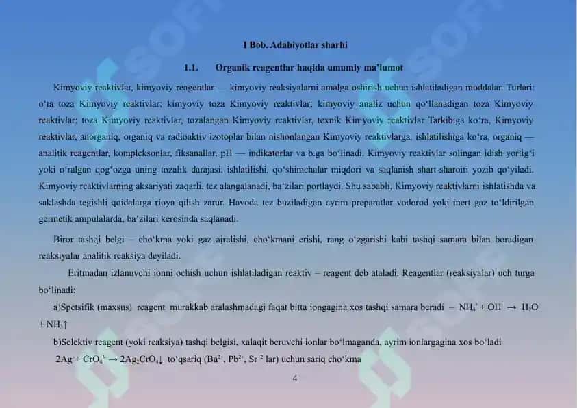 Analitik kimyoda organik reagentlar 4