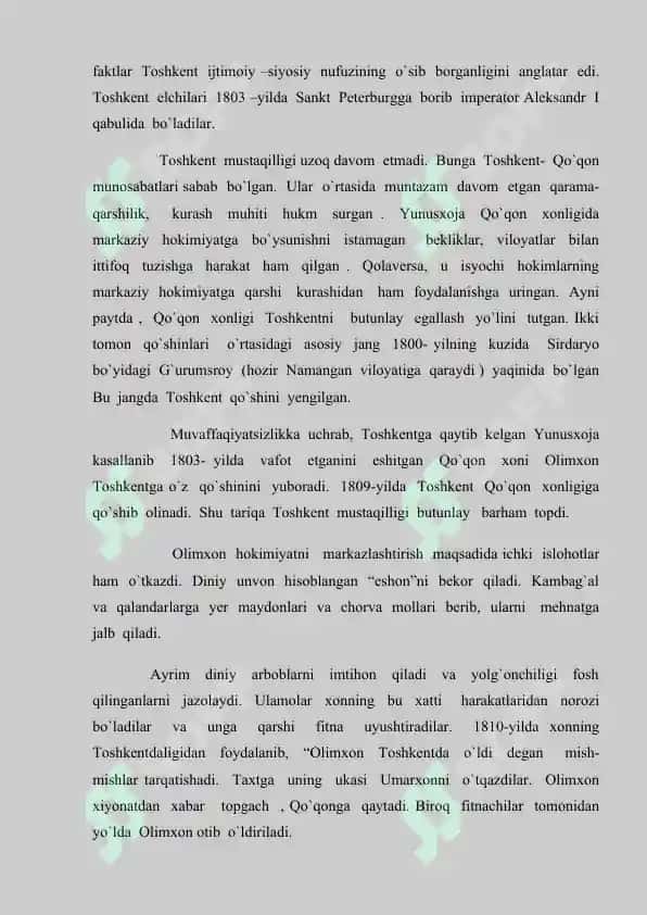 Qo'qon xonligini tashkil topishi 7