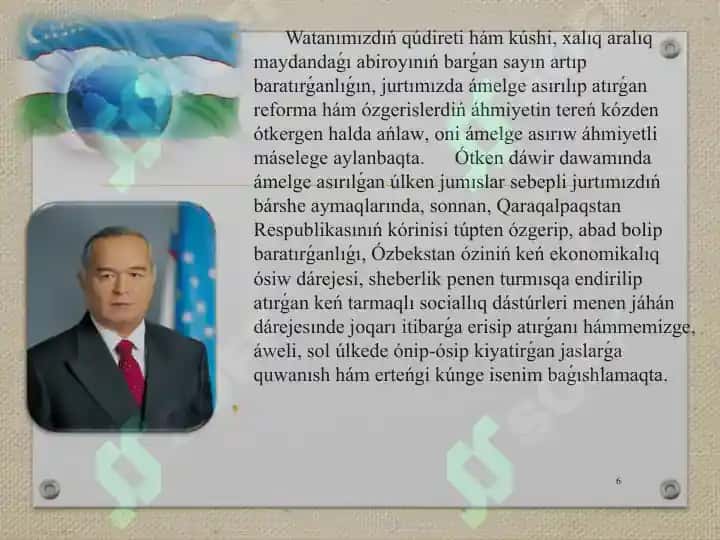 "Ózbekstannıń eń jańa tariyxı" 6