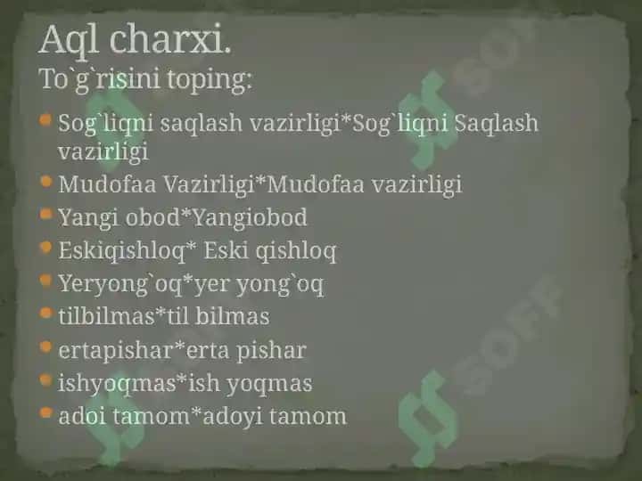Chiziqcha bilan yozish qoidalari 2