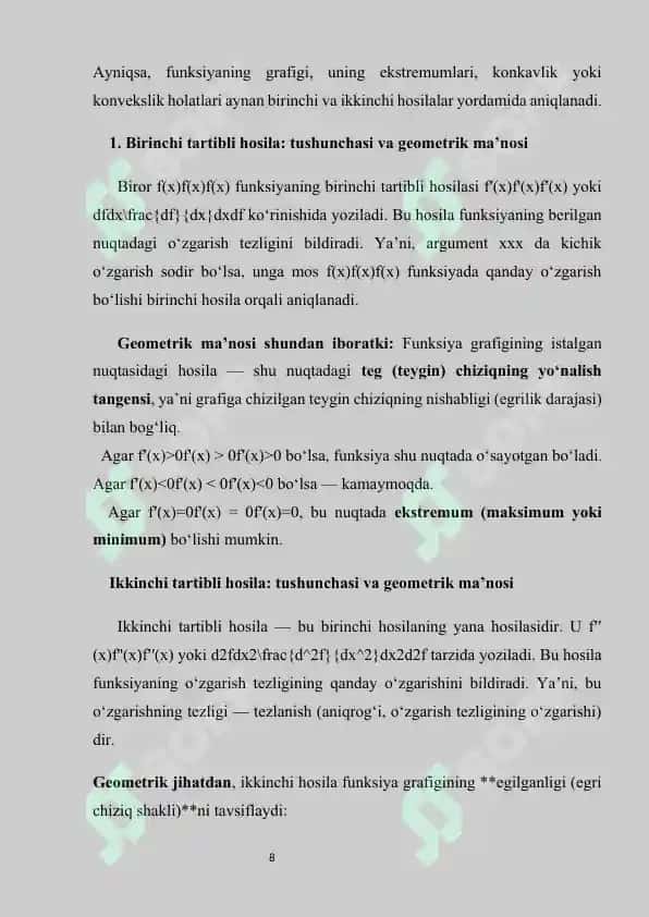 Matematika o'qitish metodikasi 8