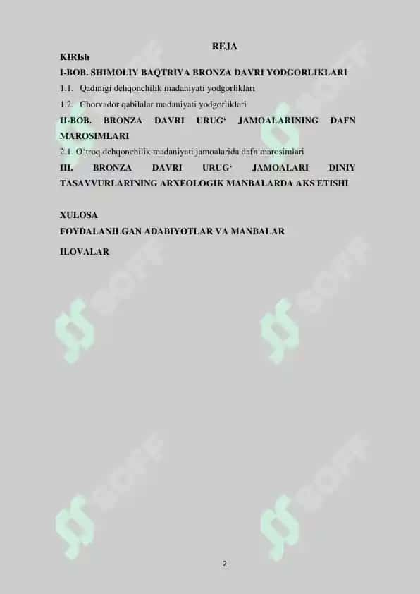 ARXEOLOGIYA kafedrasi malakaviy bitiruv ishi 2