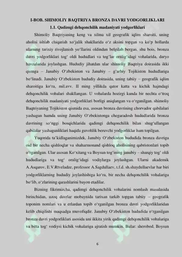 ARXEOLOGIYA kafedrasi malakaviy bitiruv ishi 6
