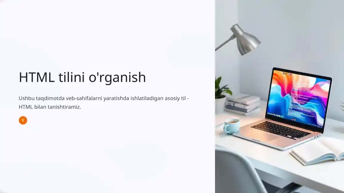 HTML tilini o'rganish