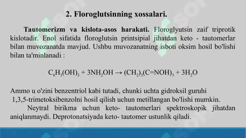 Floroglutsin va Pirogallol. Taqdimot 17 bet. 6