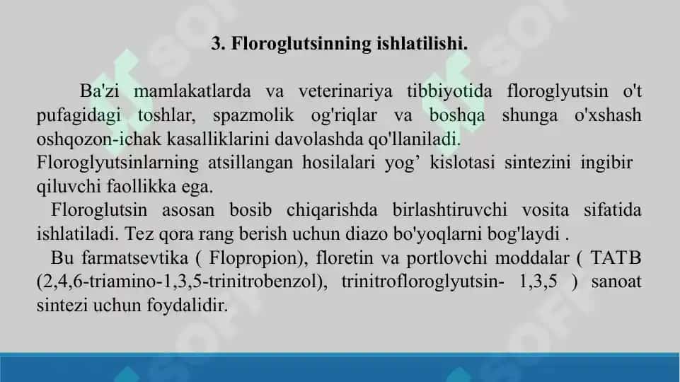 Floroglutsin va Pirogallol. Taqdimot 17 bet. 8
