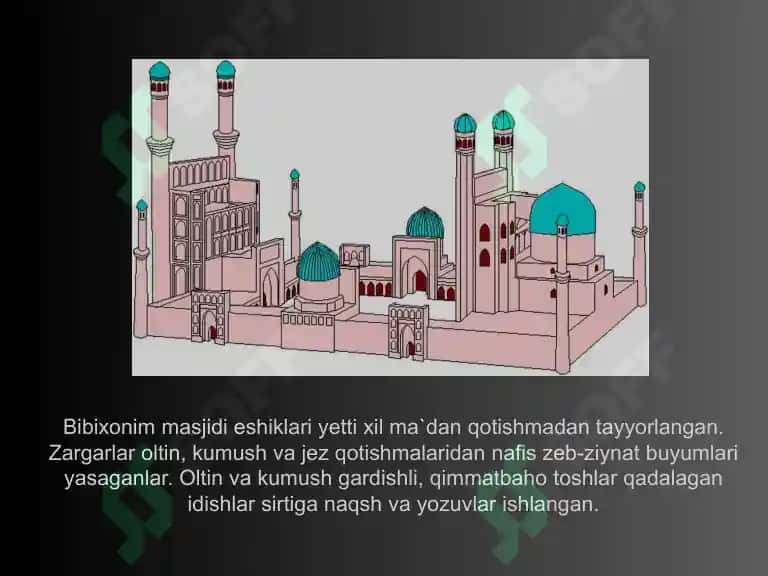 AMIR TEMUR VA TEMURIYLAR DAVRI ME’MORCHILIGI.pptx 4