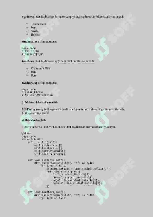 Maktab proyektini qilish bo'yicha yo'riqnoma | to'liq python tilida 2