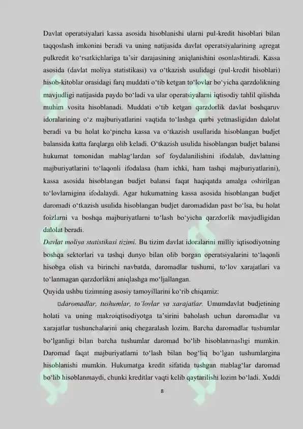 Byujet-soliq sektori va uning tarkibi 8