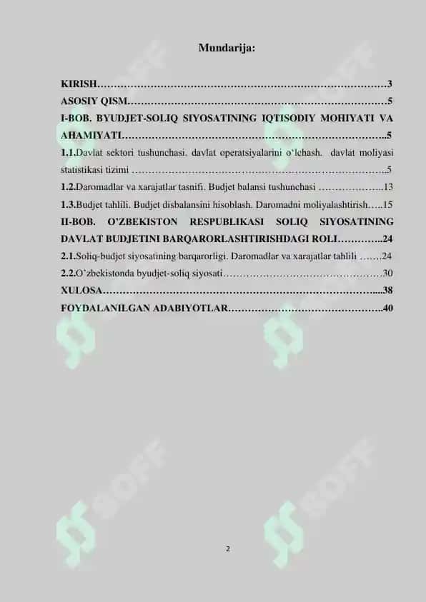 Byujet-soliq sektori va uning tarkibi 2