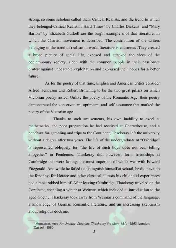 The problems of snobbism in Vanity Fair by W.Thackeray 5