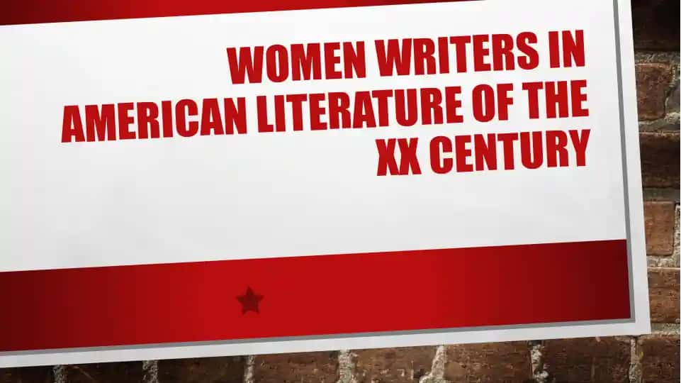 Women writers in American literature of the XX century