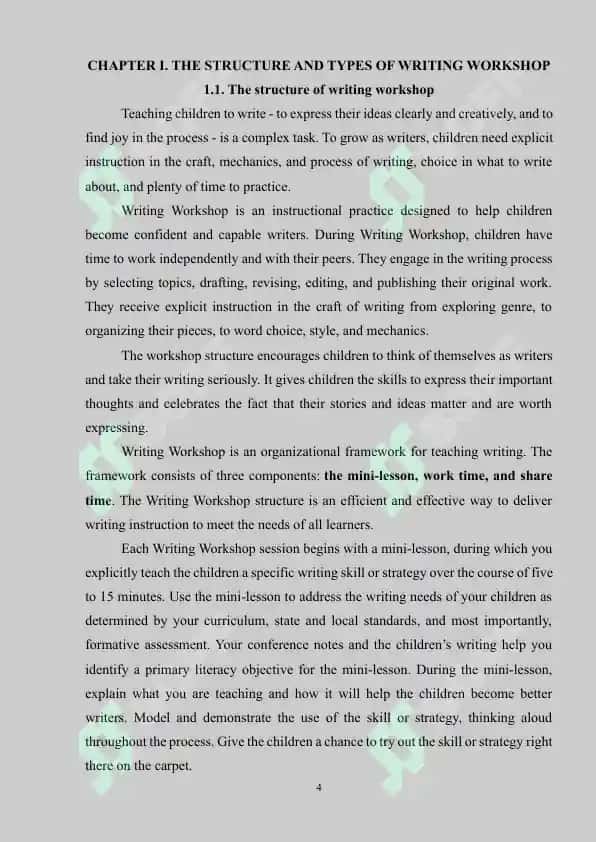 Writing workshop 4