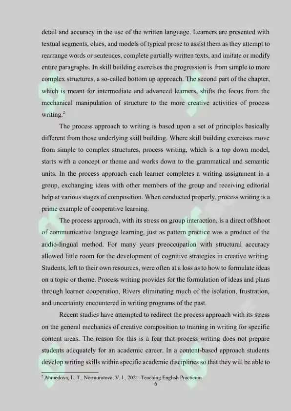 Teaching Writing 6