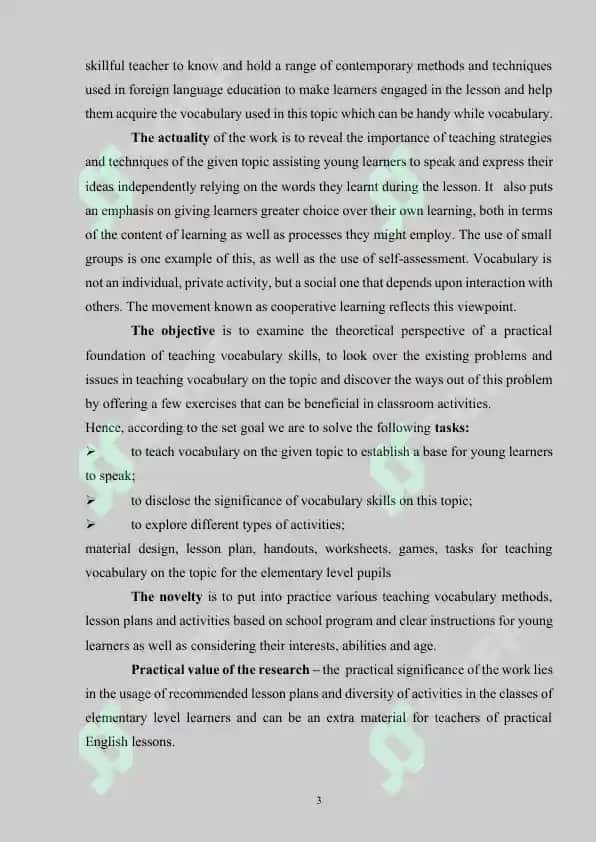 Teaching Vocabulary-Topic 3