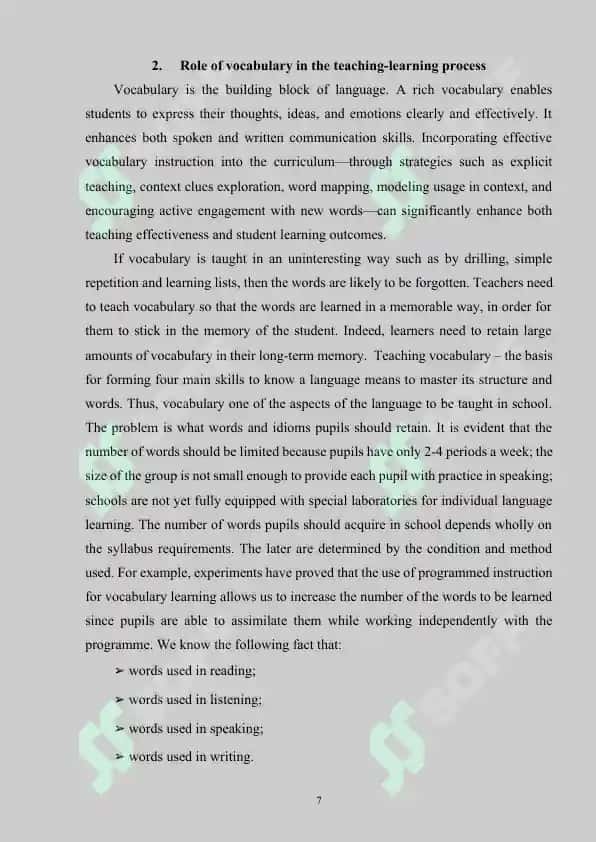 Teaching Vocabulary-Topic 7