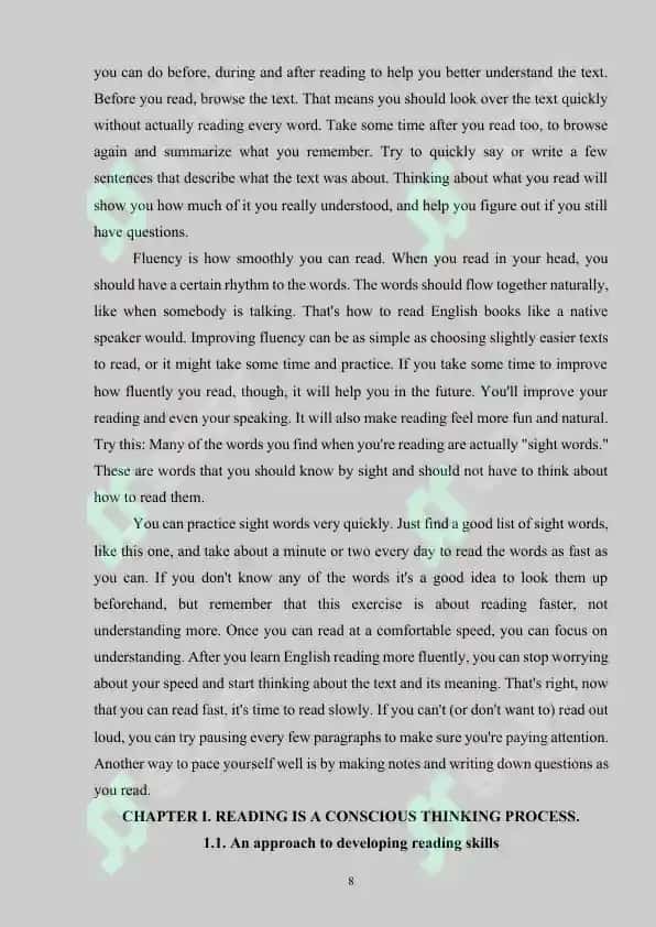 Developing Reading Skills 8