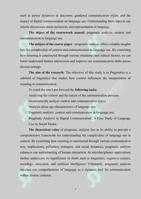 THEORETICAL FOUNDATIONS ANALYSIS OF CONTEXT AND COMMUNICATION SKILLS 3