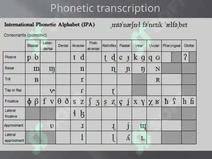 Classification of consonants 3